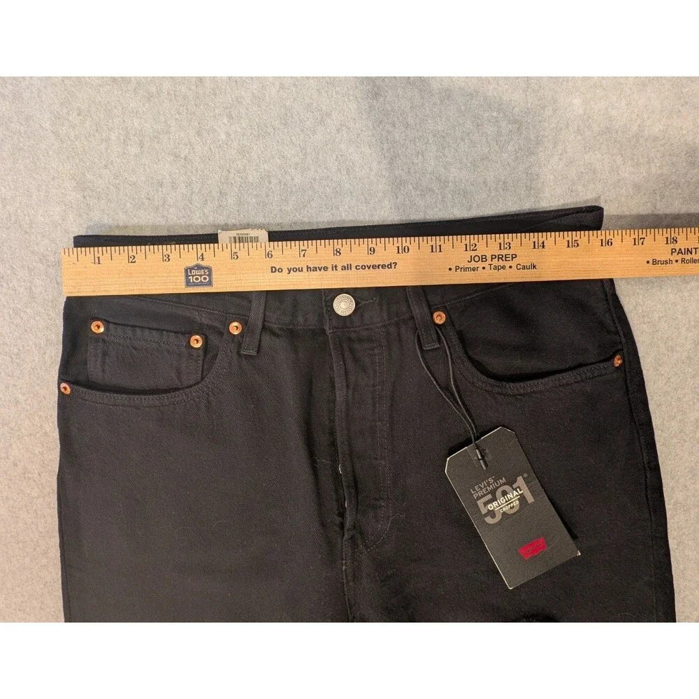 NWT Levi's 501 Original High Rise Straight Raw Frayed Hem Jeans Women Size 31x28